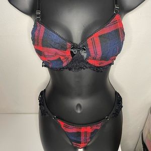 Shein Plaid Lingerie set